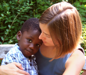 woman and a kid